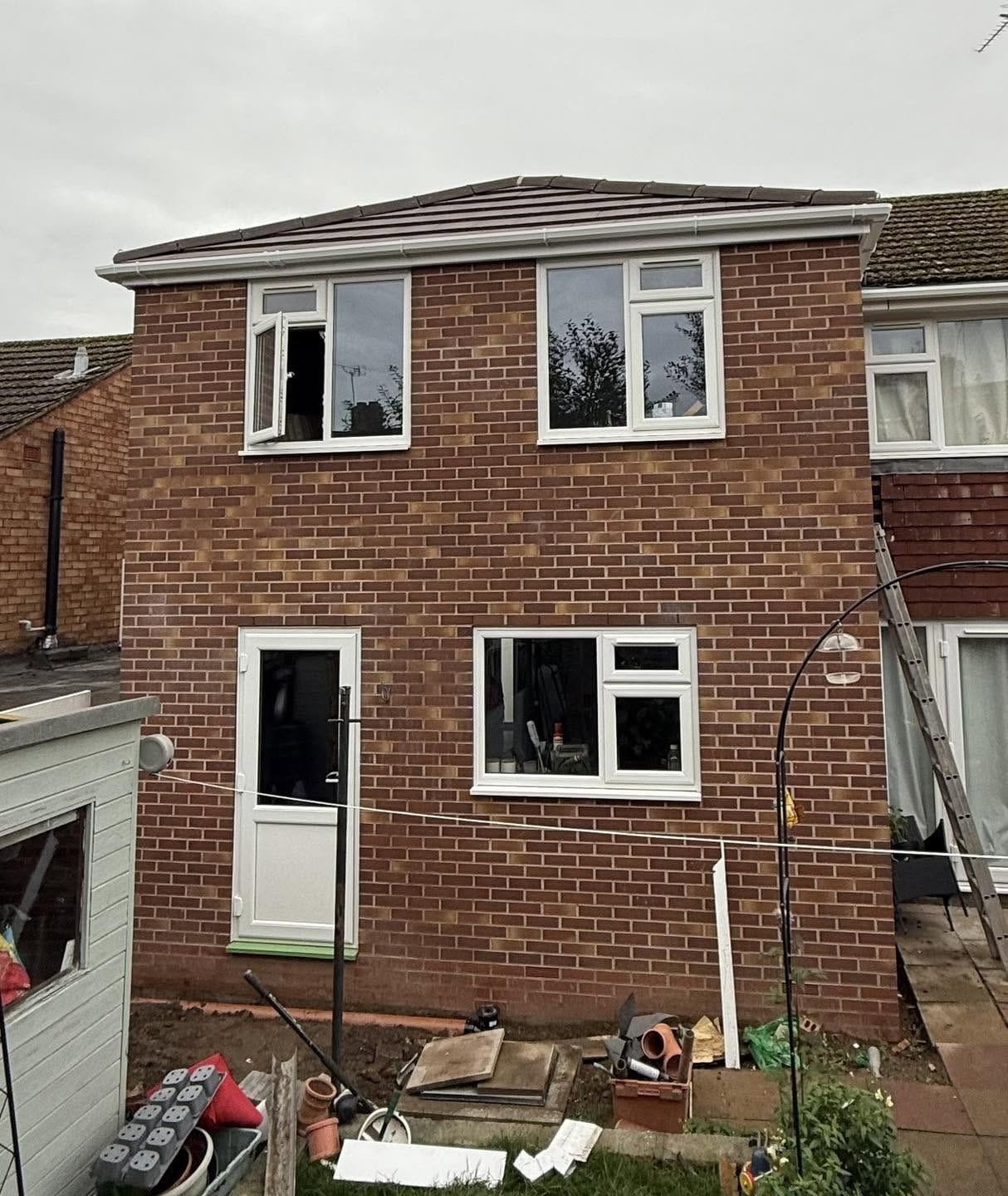 Finished double-storey extension from the rear, Bewdley