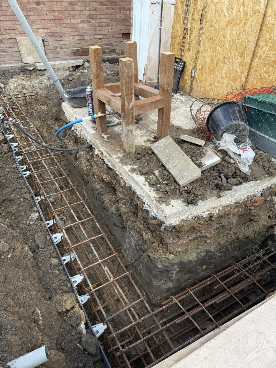Reinforcement for the piled foundation ground beam, Bewdley