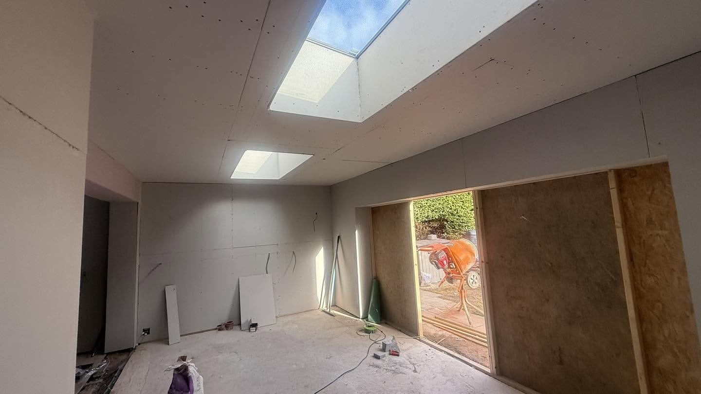 Roof lights in the new open-plan space, Bromsgrove