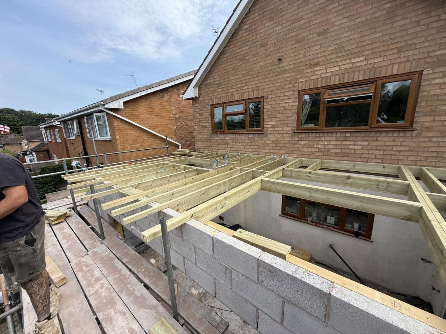 Roof joists going on, second view, Bromsgrove