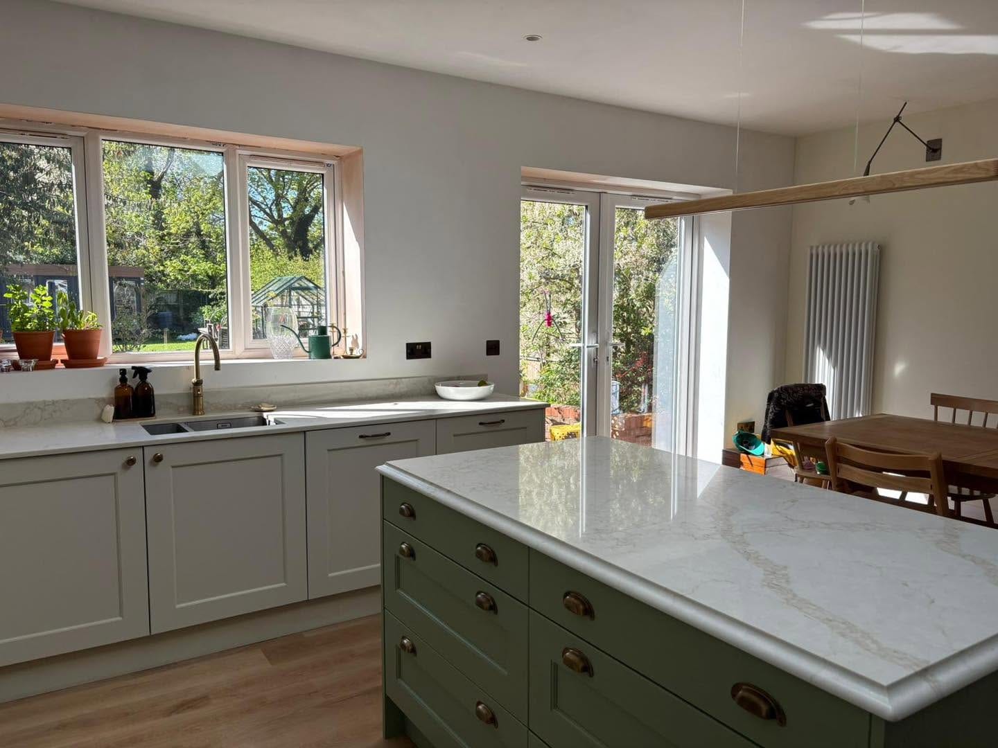 Open-plan kitchen-diner with bespoke Welsh dresser in Bromsgrove