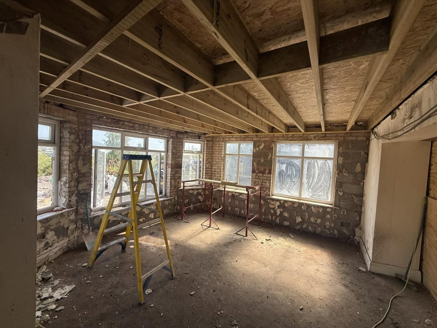 Sunroom roof joists, second view, Clee Hill
