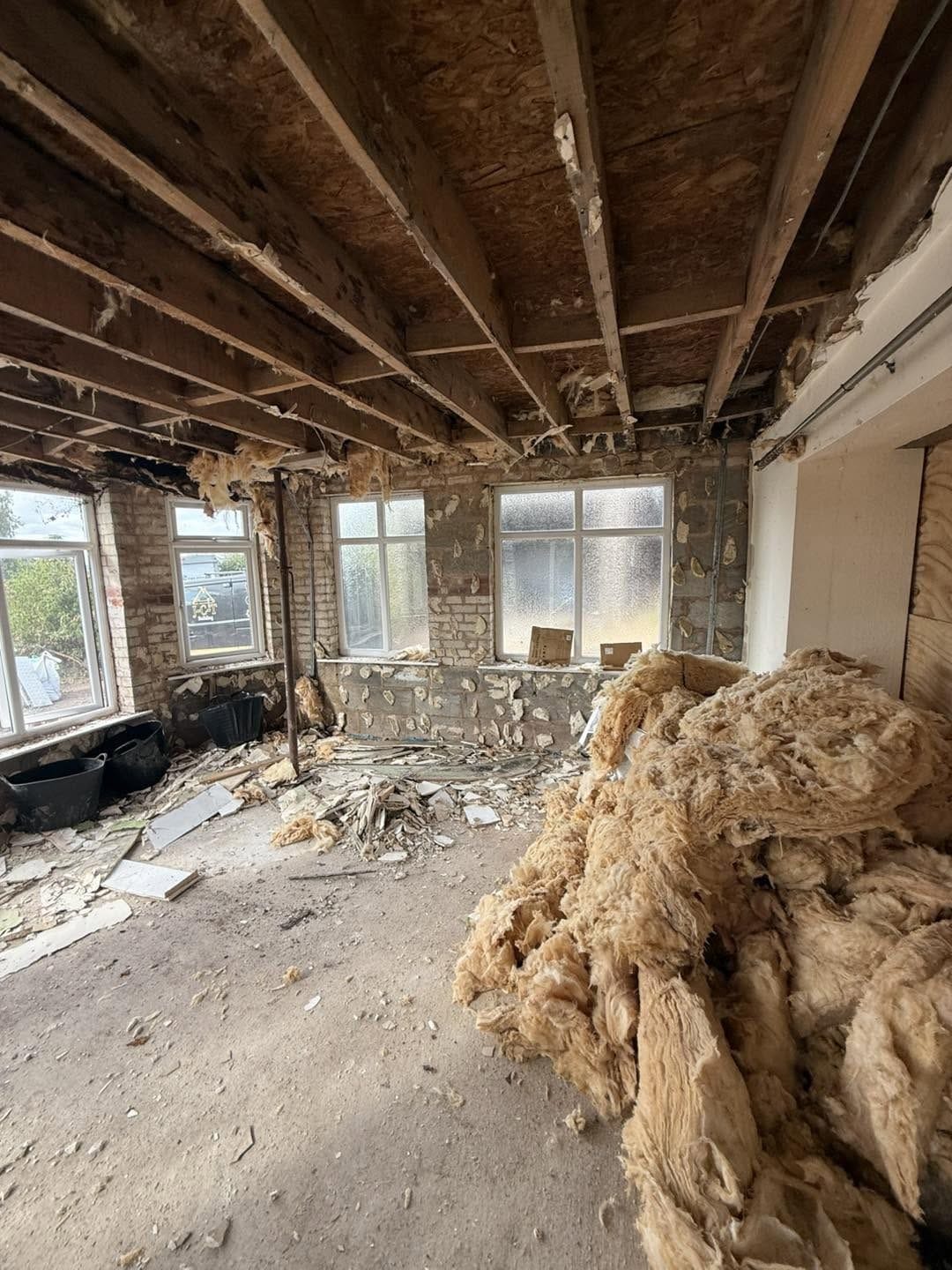 Sunroom stripped out, Clee Hill