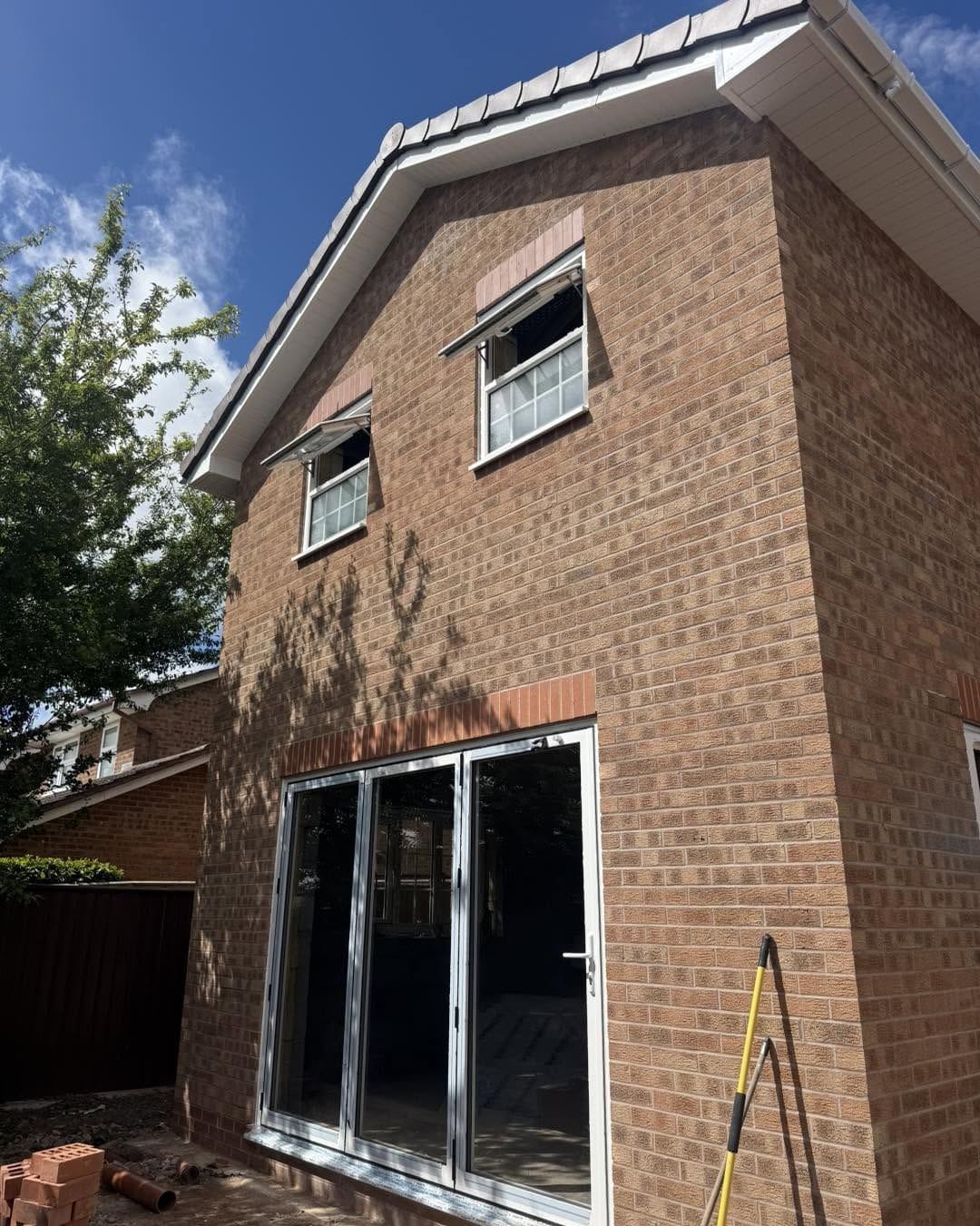 Rear of the extension with new bifold doors, Droitwich