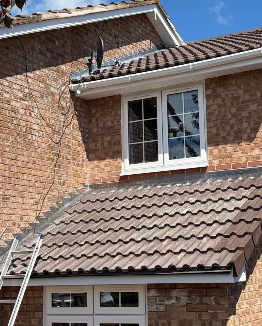 New tiled lower front roof below the first-floor window, Droitwich