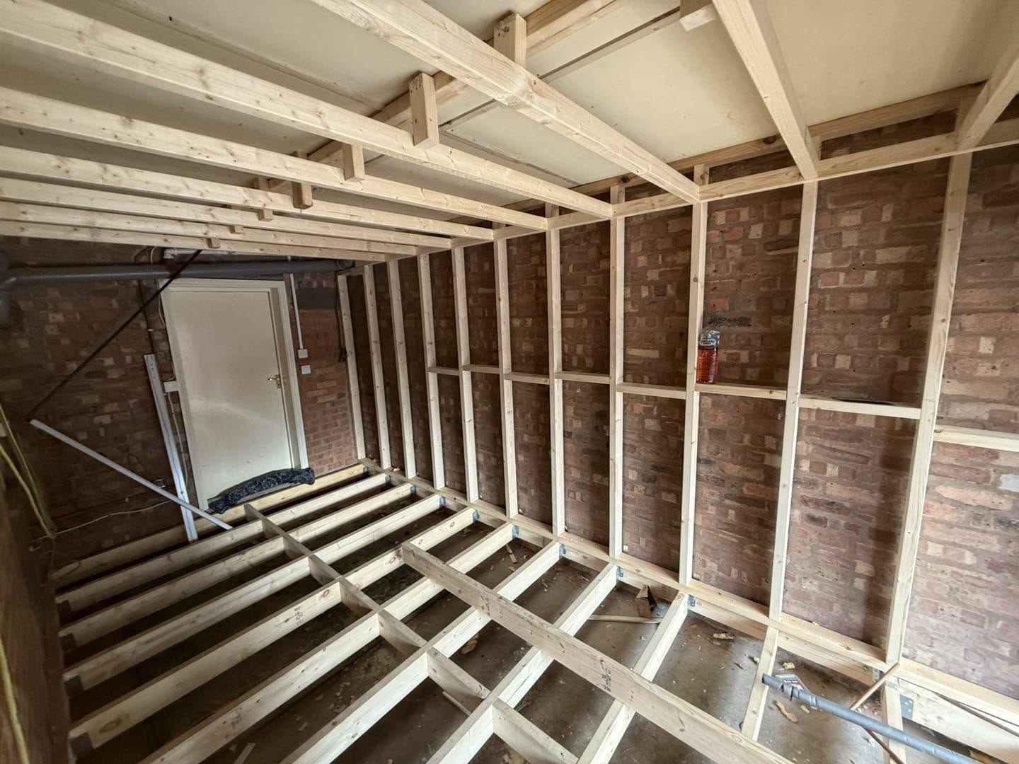 Timber floor and wall framing