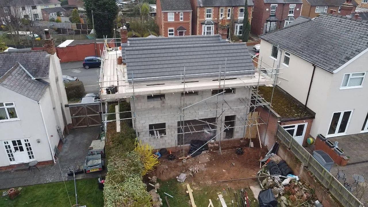 Aerial view with the roof on, Kidderminster