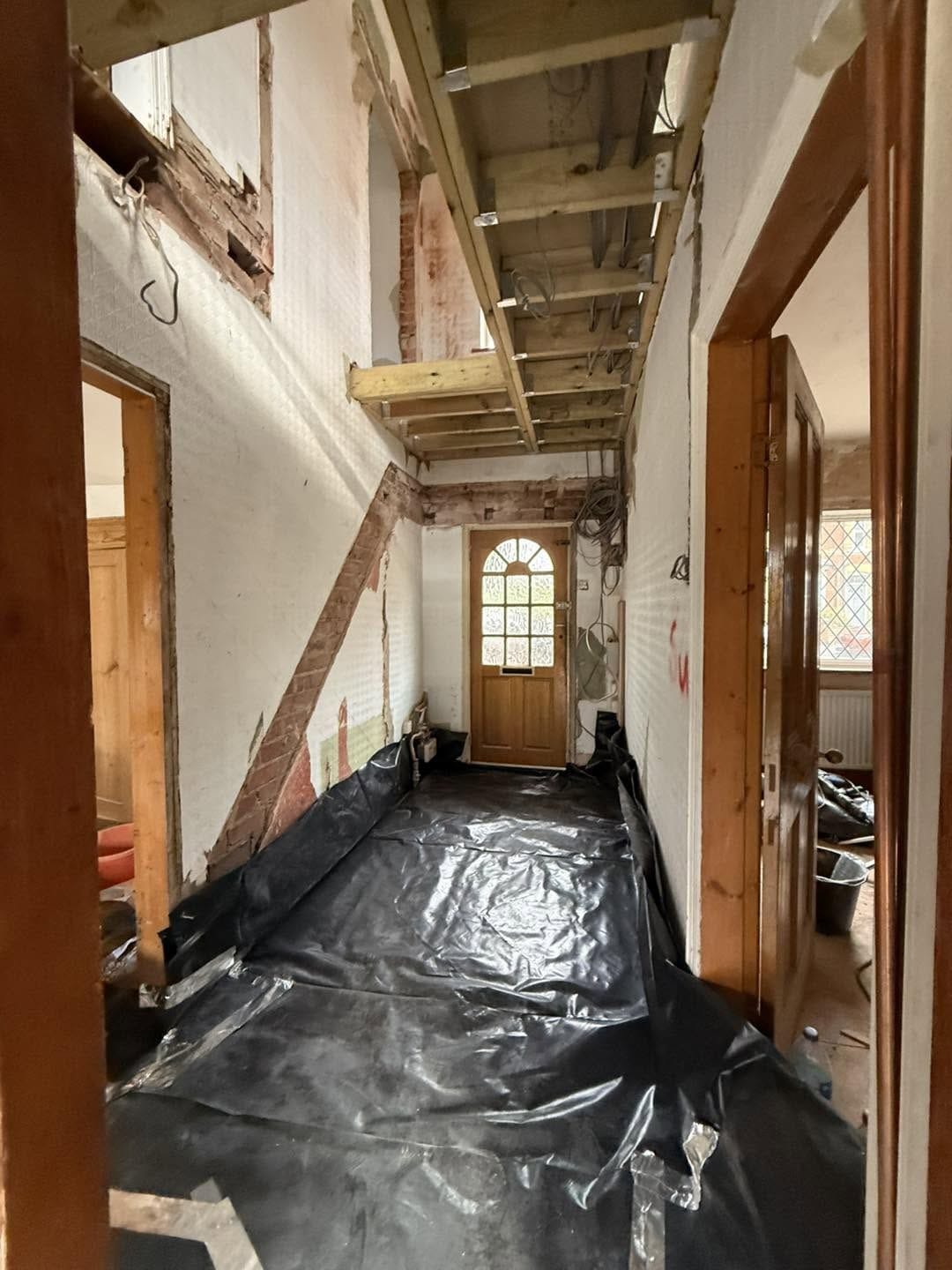 Hallway during the works, Kidderminster