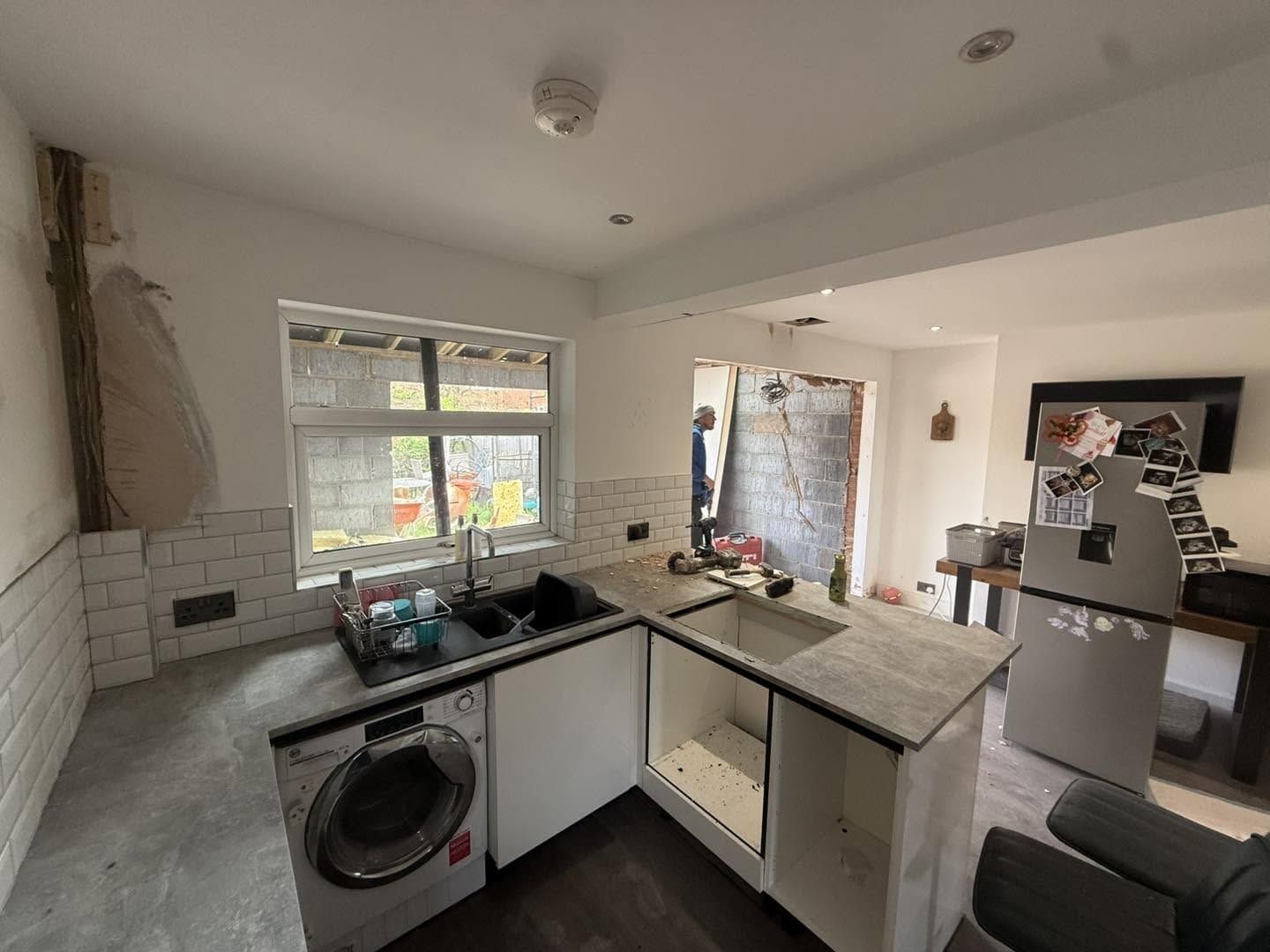 Existing kitchen before the knock-through, Kidderminster