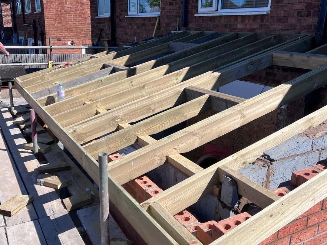 Roof joists on the extension, Kidderminster