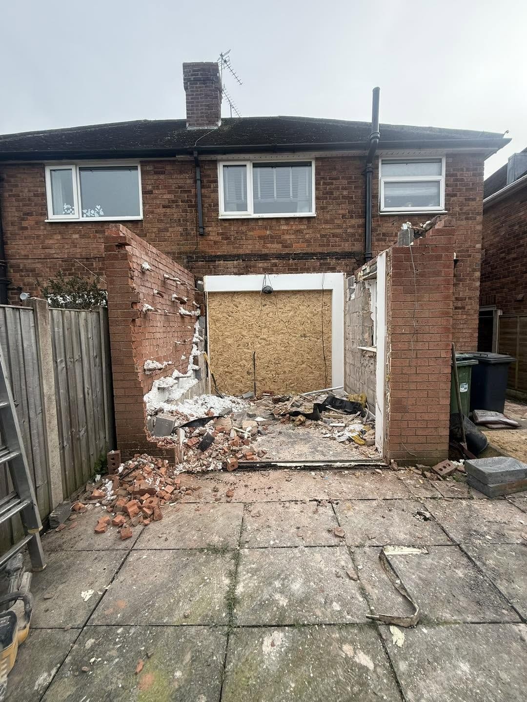 Old extension demolished, Kidderminster