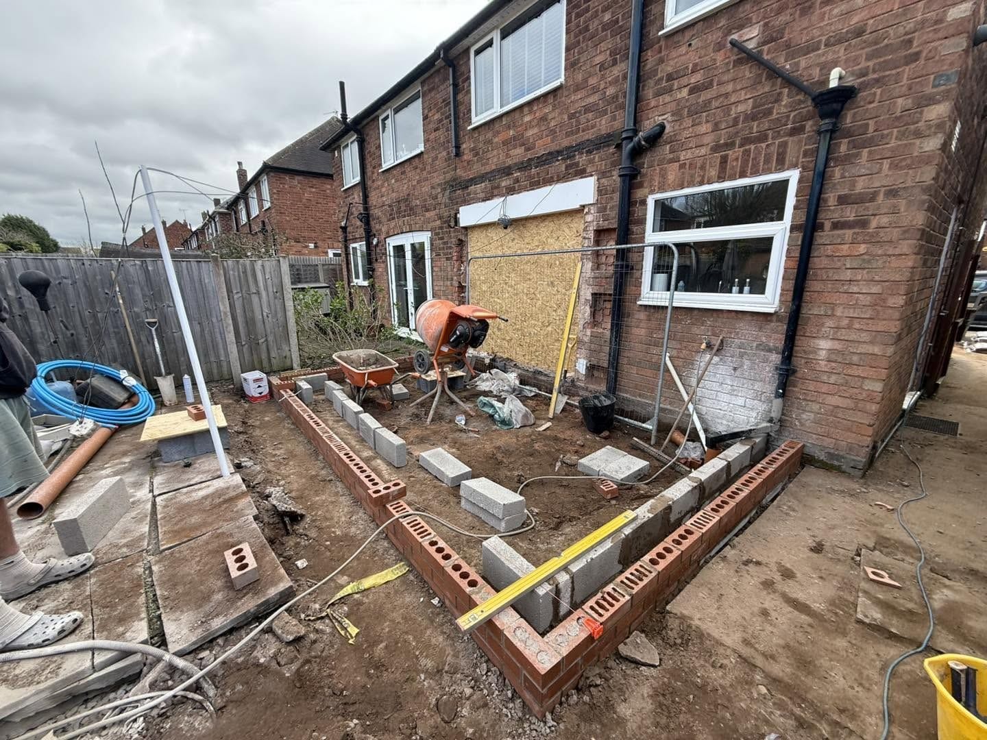 Brickwork to DPC, second view, Kidderminster