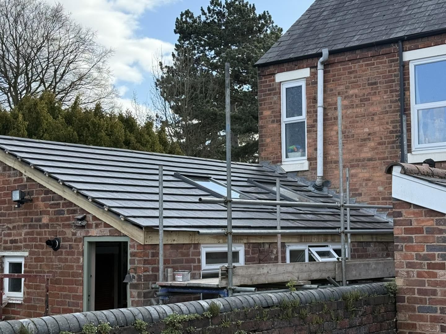 New roof from the garden, Kidderminster