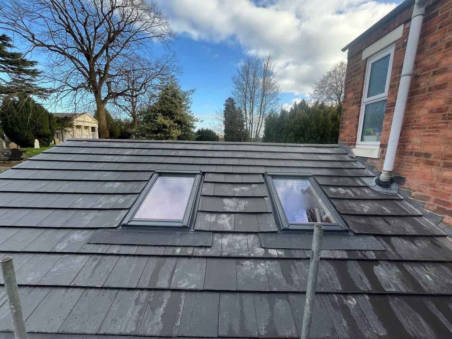Roof windows in the new roof, Kidderminster