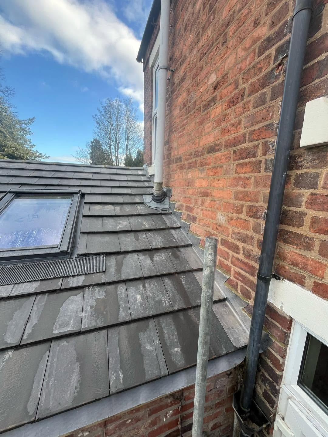 New roof alongside the house, Kidderminster