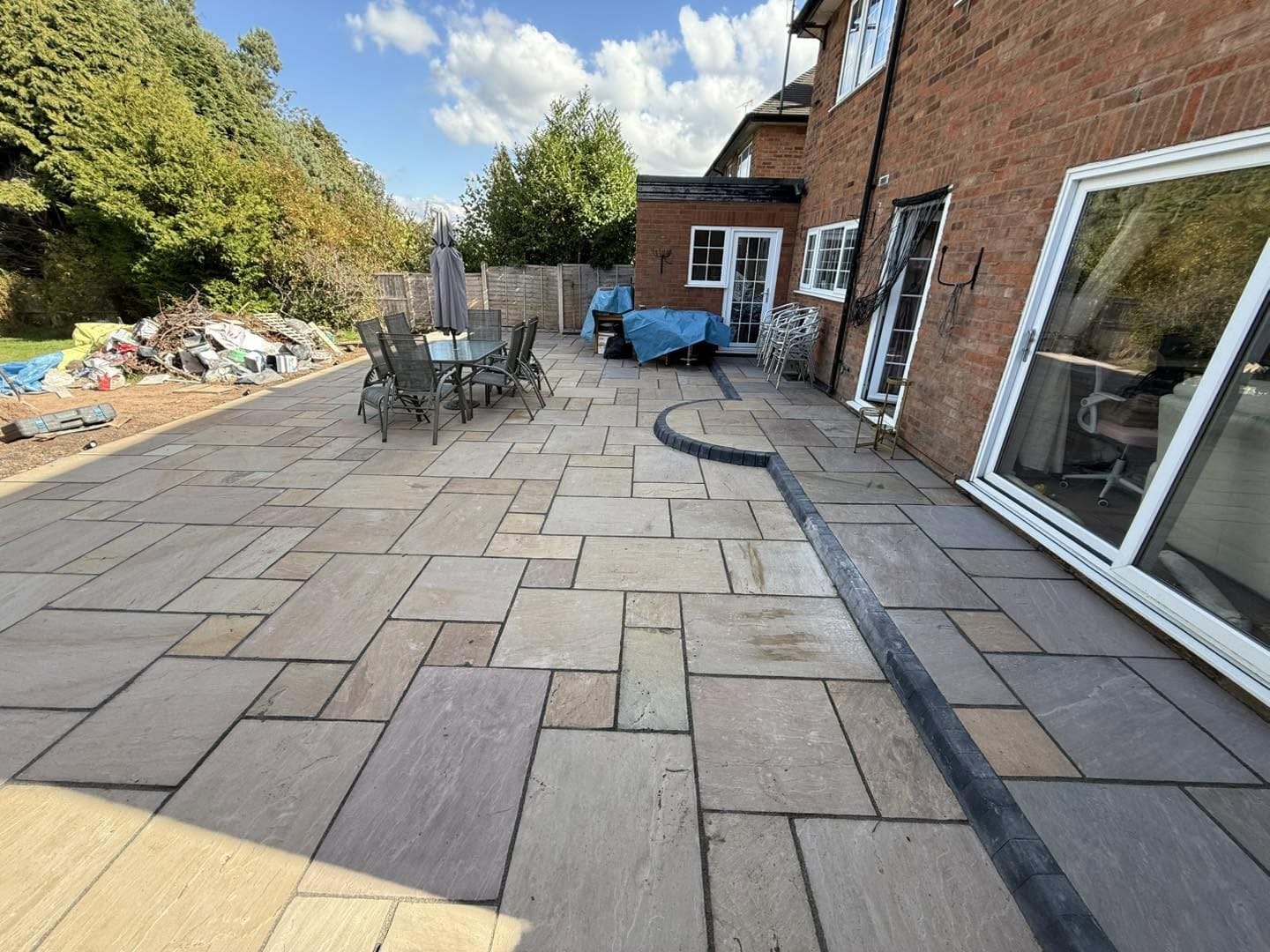 Finished patio with raised step, Kidderminster