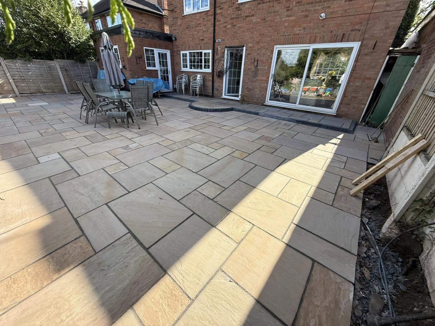 Finished patio, view across, Kidderminster
