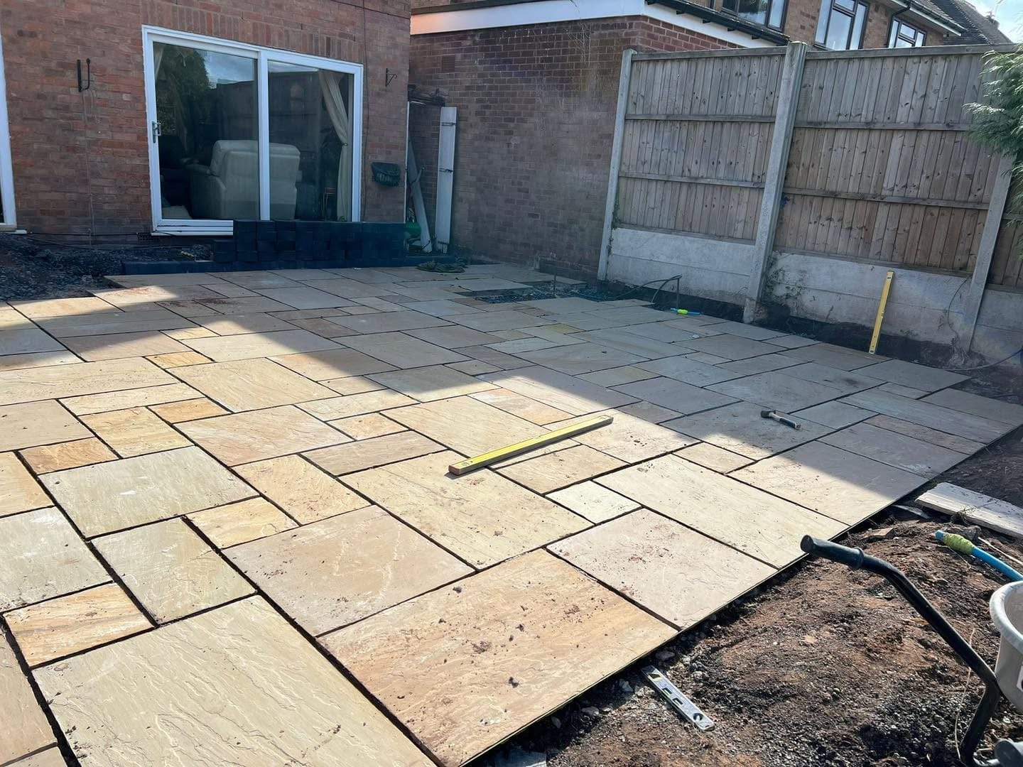 Patio slabs laid, Kidderminster