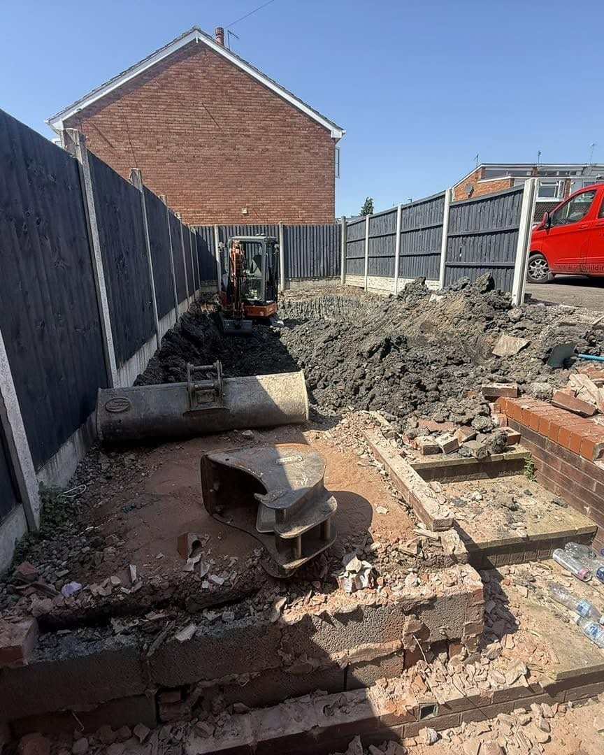 Garden being dug out