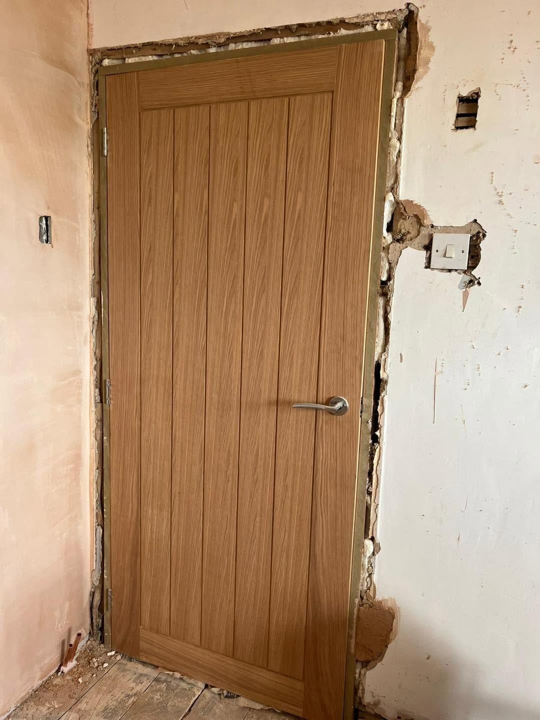 New oak door and frame, Ludlow