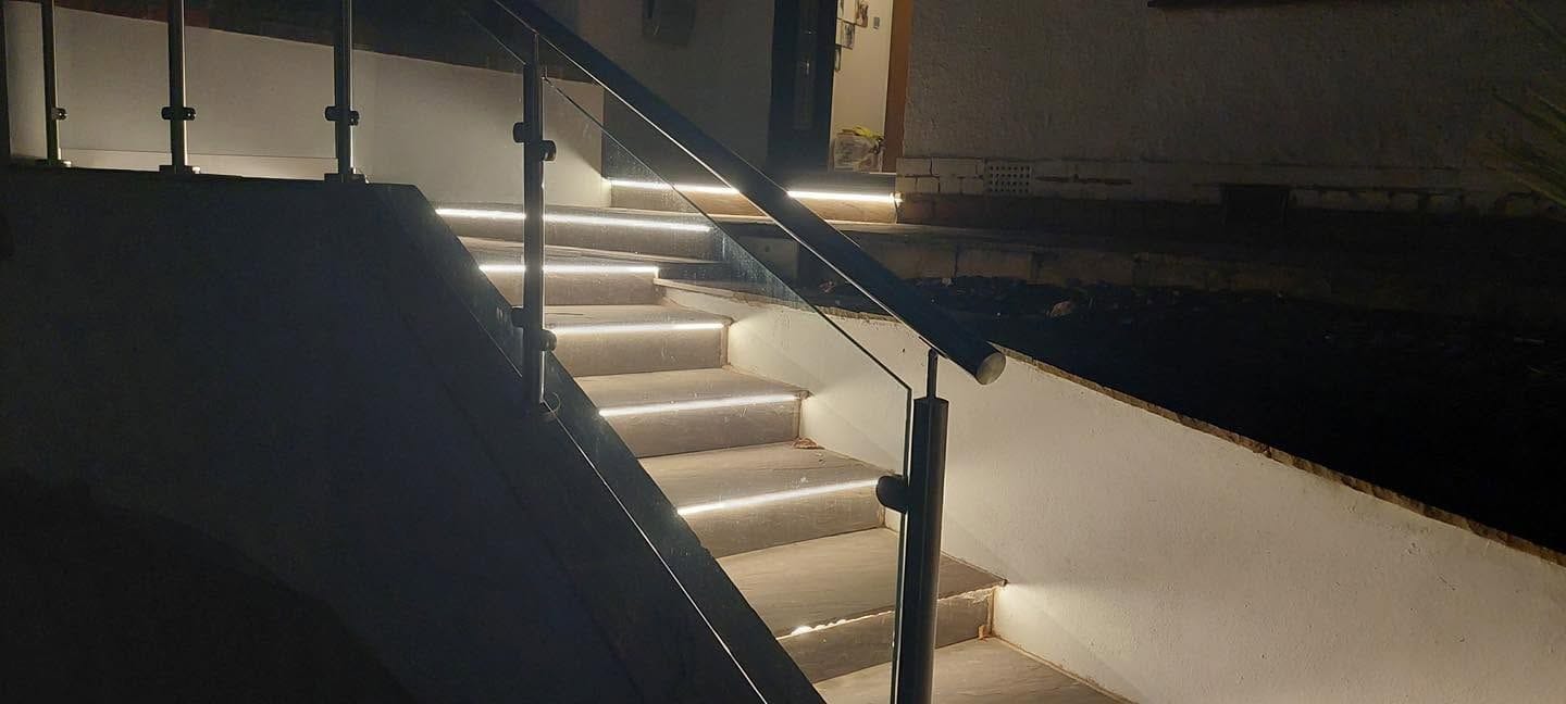 Lit steps, second view