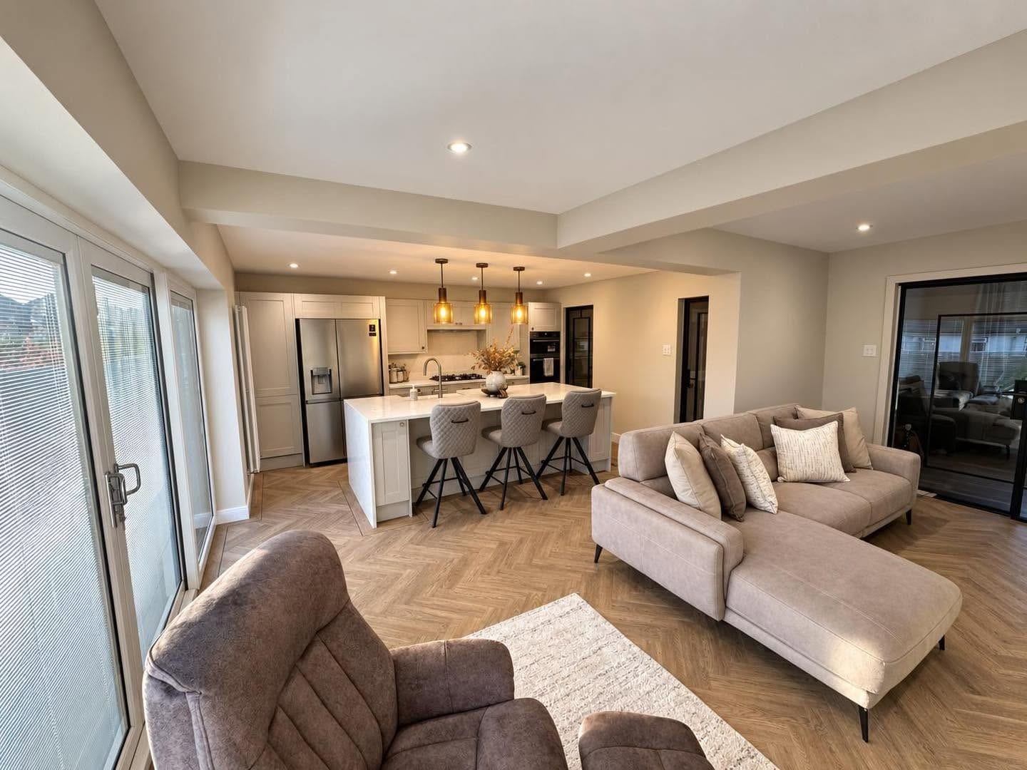 Finished open-plan living area and kitchen (customer's photo), Stourport-on-Severn
