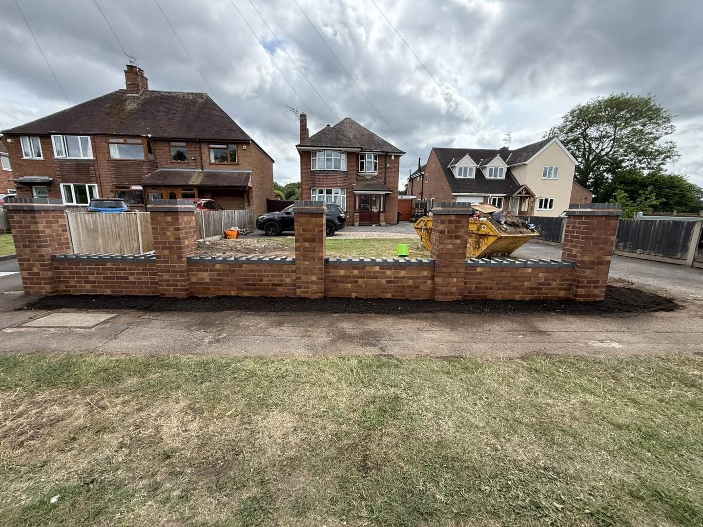New front wall from across the road, Worcester